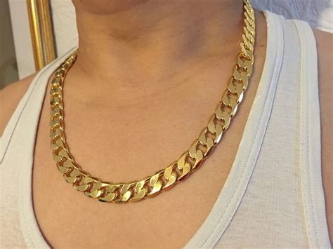 18k solid gold chain men's.